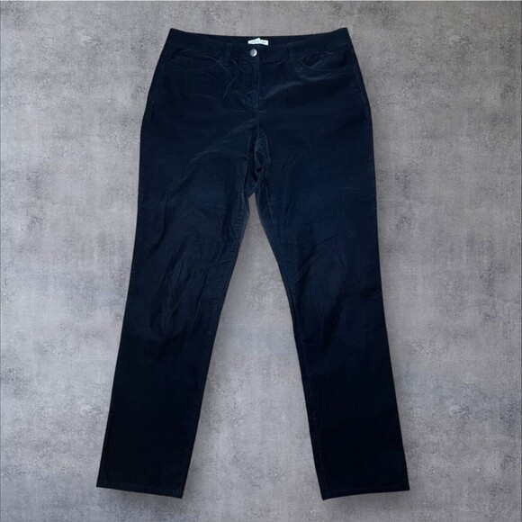 Set of 2 Eileen Fisher Corduroy Pants size M Brown Black 34x32 Stretch Trousers - Picture 4 of 13